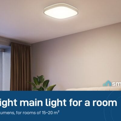Govee 12-inch Square Ceiling Light lighting a bedroom
