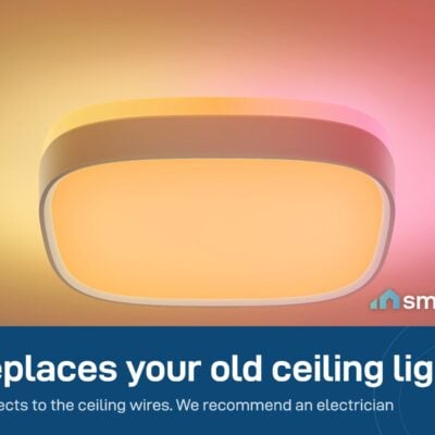Close-up of the Govee 12-inch Square Ceiling Light