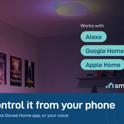 Govee 15-inch Round Ceiling Light works with the Govee Home app, Alexa, Google Home and Apple Home