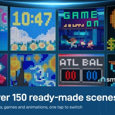 Govee Gaming Pixel Light scenes: clocks, games and animations
