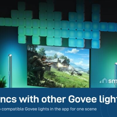 Govee Gaming Pixel Light grouped with other Govee lights in a gaming room