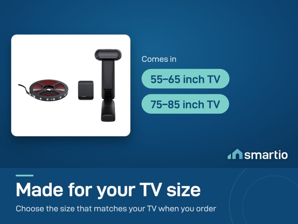 Govee TV Backlight T2 comes in two sizes: for 55 to 65 inch TVs and 75 to 85 inch TVs
