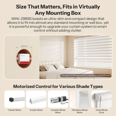 Sonoff MINI-ZBRBS Zigbee Shutter & Curtain Controller view 4