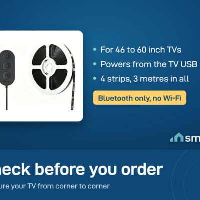 Govee Bluetooth TV backlight for 46 to 60 inch TVs: powered by the TV USB port, Bluetooth only