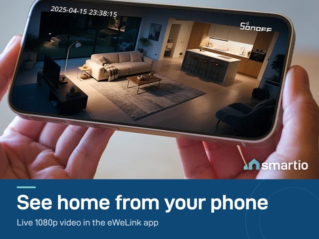 Watching the Sonoff CAM Pan-Tilt 2 live view on a phone