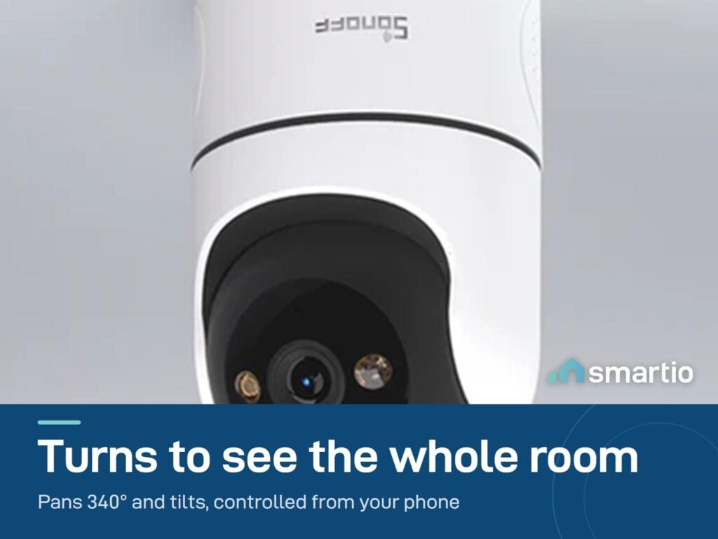 Sonoff CAM Pan-Tilt 2 mounted on a ceiling