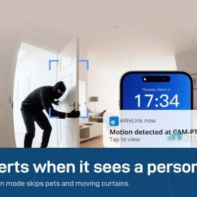 Sonoff CAM Pan-Tilt 2 alert on a phone when a person enters