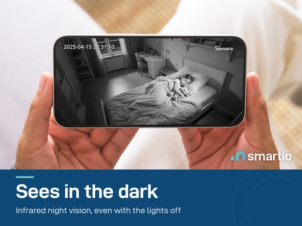 Sonoff CAM Pan-Tilt 2 night vision on a phone