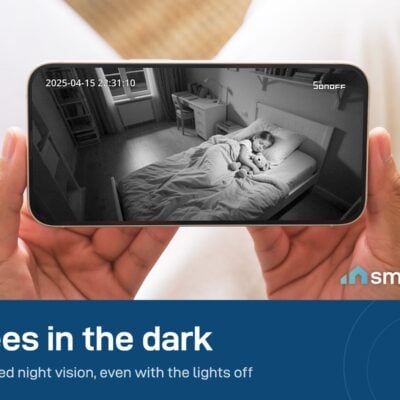 Sonoff CAM Pan-Tilt 2 night vision on a phone