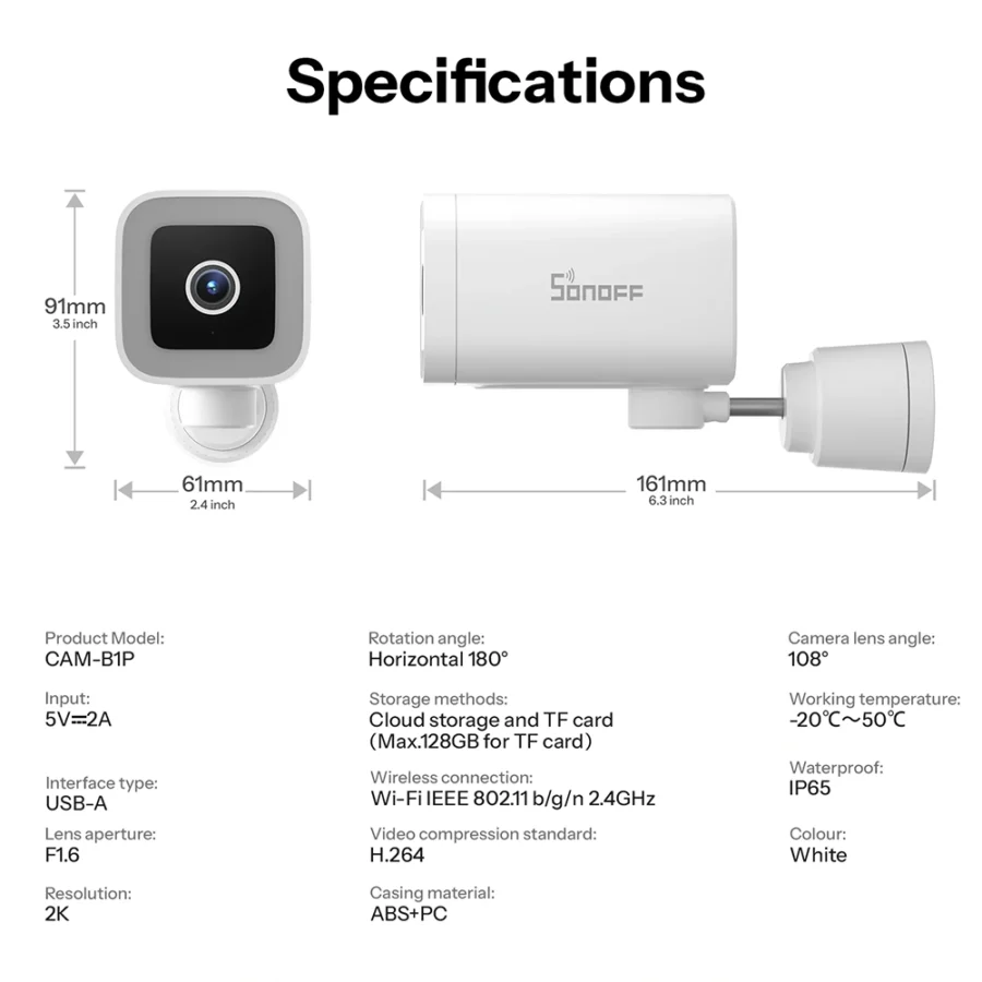 Sonoff CAM Outdoor Security Camera | CAM-B1P