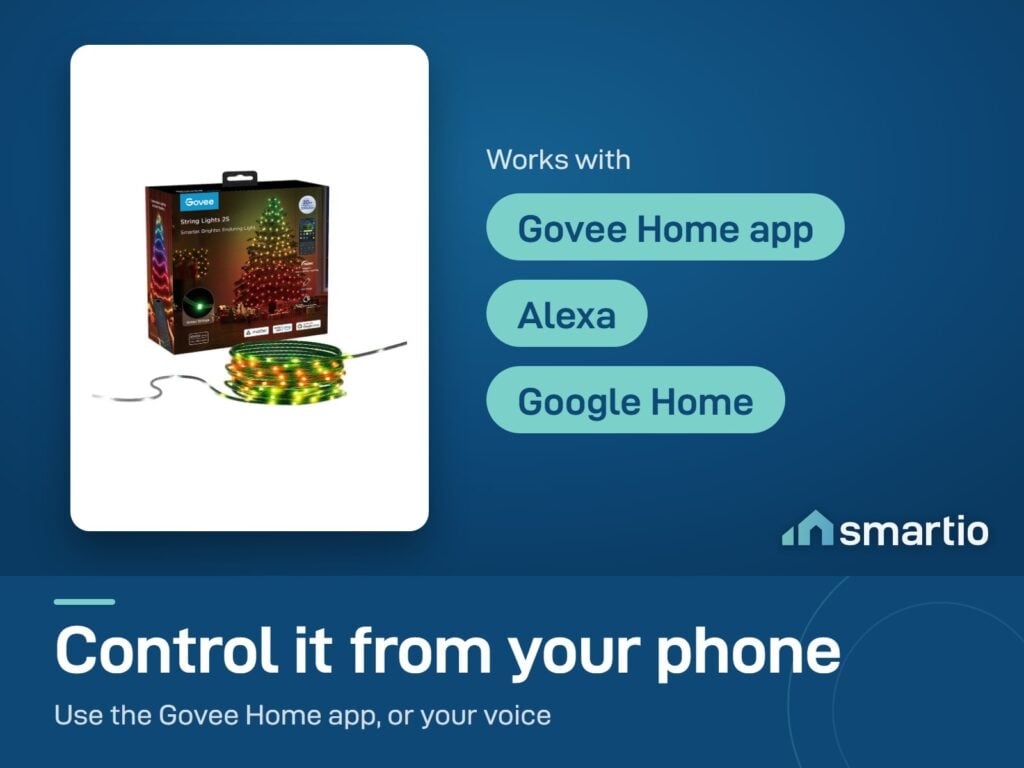 Govee String Lights 2S works with the Govee Home app, Alexa and Google Home