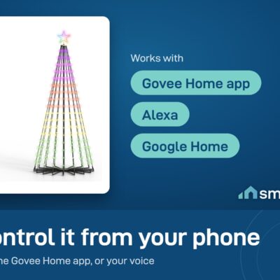 Govee Cone Tree Lights works with the Govee Home app, Alexa and Google Home