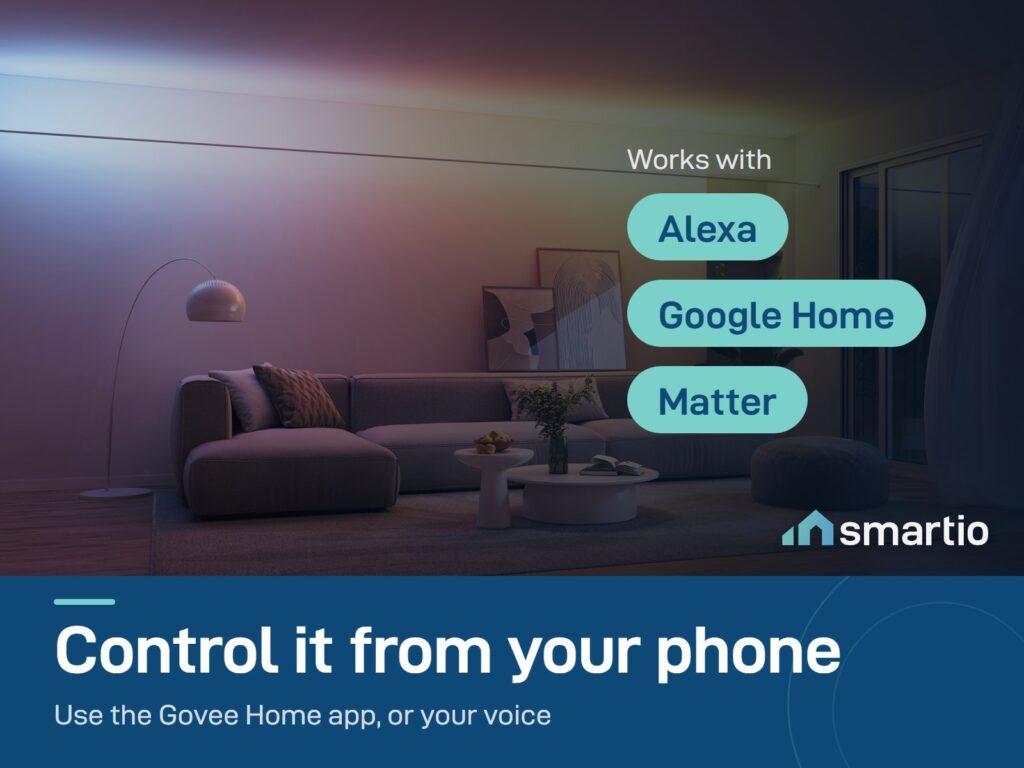Govee Skyline strip light works with the Govee Home app, Alexa, Google Home and Matter
