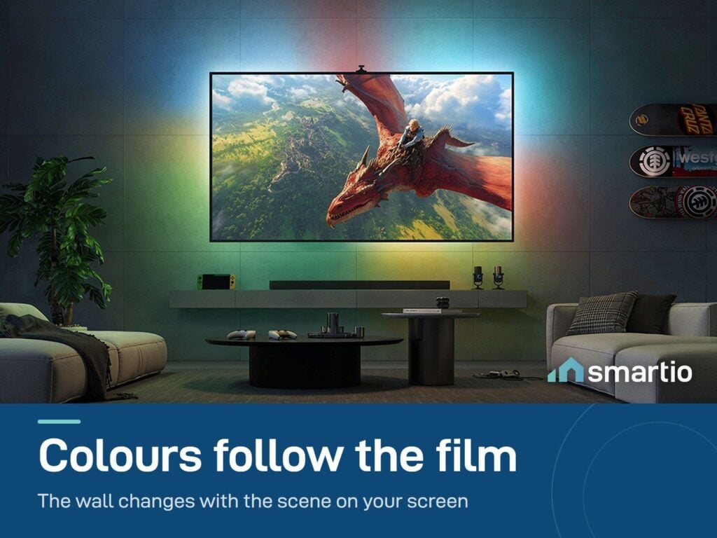 Govee TV Backlight 3S Pro matching the wall colours to a film scene