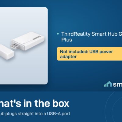 What's in the ThirdReality Smart Hub Gen2 Plus box: the hub. A USB power adapter is not included