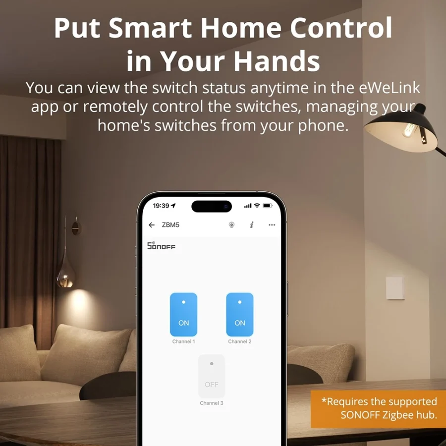 Sonoff SwitchMan Zigbee Smart Wall Switch ZBM5 Type 80  2 Gang