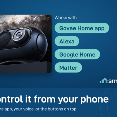 Govee Galaxy Light Projector 2 Pro works with the Govee Home app, Alexa, Google Home and Matter