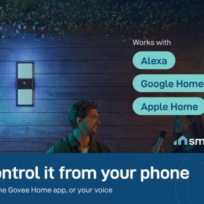 Govee Smart Outdoor Wall Light works with the Govee Home app, Alexa, Google Home and Apple Home