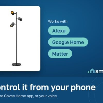 Govee Tree Floor Lamp works with the Govee Home app, Alexa, Google Home and Matter