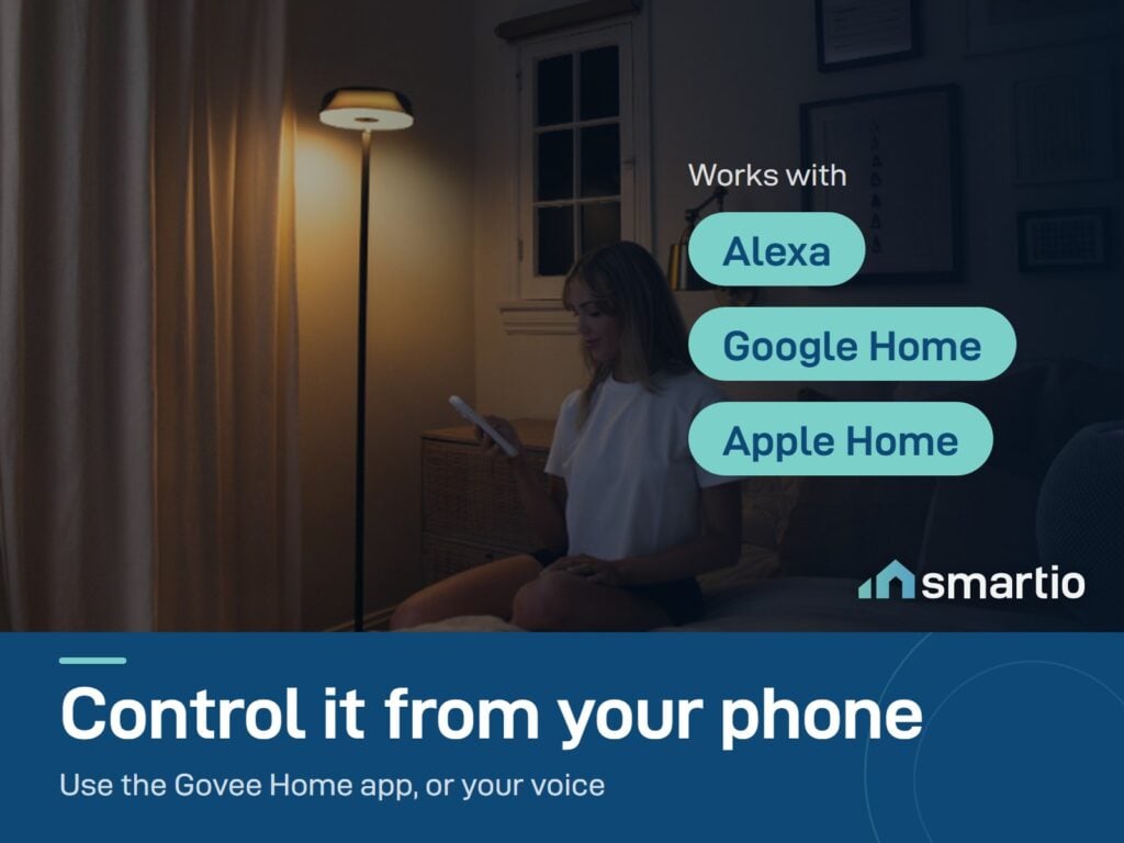Govee Uplighter Floor Lamp works with the Govee Home app, Alexa, Google Home and Apple Home