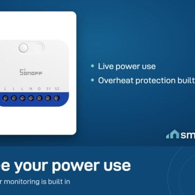 Sonoff MINI-DIM dimmer module with built-in power monitoring and overheat protection