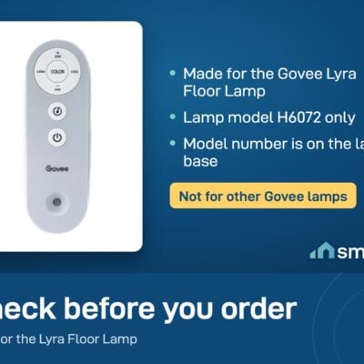 Govee Lyra Replacement Remote fits only the Govee Lyra Floor Lamp model H6072, not other Govee lamps