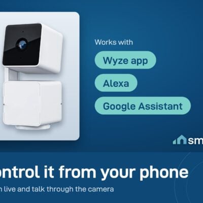 Wyze Cam Pan v3 works with the Wyze app, Alexa and Google Assistant, with two-way audio