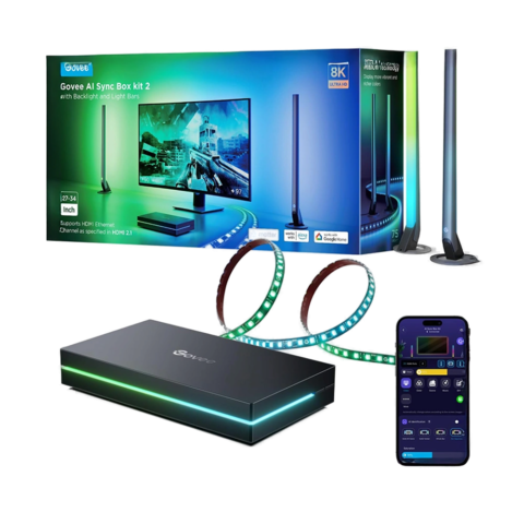 Govee HDMI 2.1 Sync Box Kit 2 for 27-34 inch PCs
