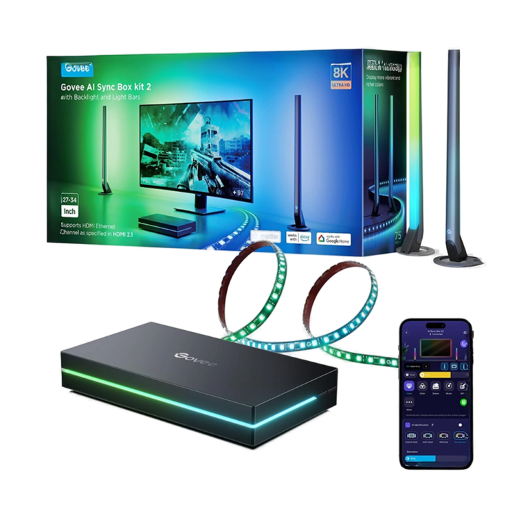 Govee HDMI 2.1 Sync Box Kit 2 for 27-34 inch PCs 1 Govee HDMI 2.1 Sync Box Kit 2 for 27-34 inch PCs