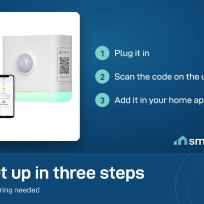 Third Reality Matter night light set up: plug in, scan the code on the unit, add it in your home app