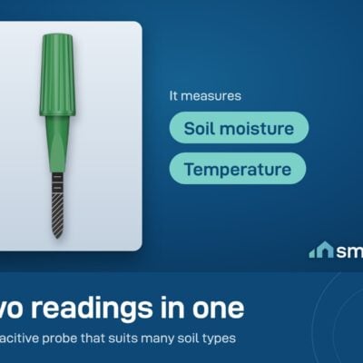 ThirdReality Smart Soil Moisture Sensor Gen2 has a capacitive probe that measures soil moisture and temperature