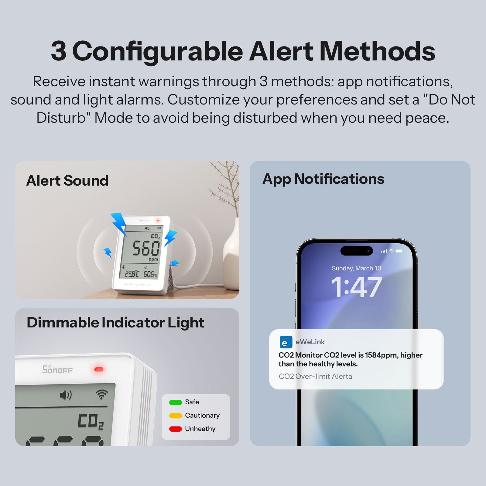 Sonoff AirGuard CO2 Air Quality Monitor | SAWF-08P image 8