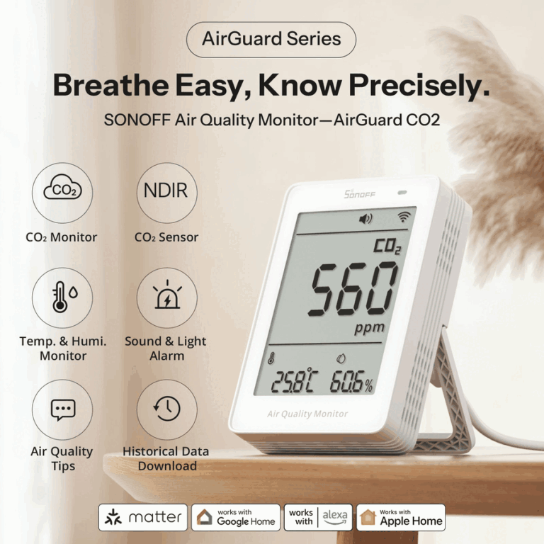 Sonoff AirGuard CO2 feature showcase