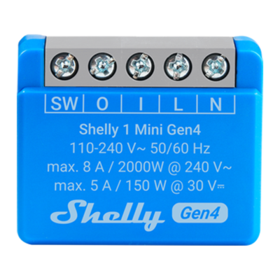 Shelly 1 Mini Gen4 Wi-Fi Relay Switch view 1
