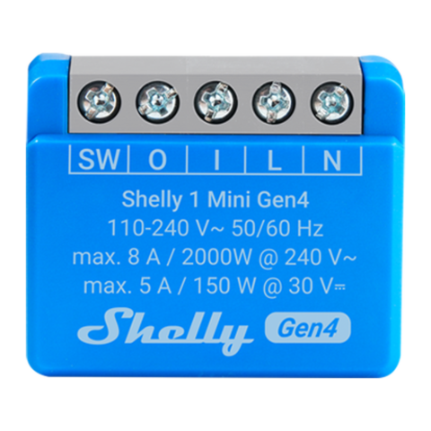 Shelly 1 Mini Gen4 Wi-Fi Relay Switch