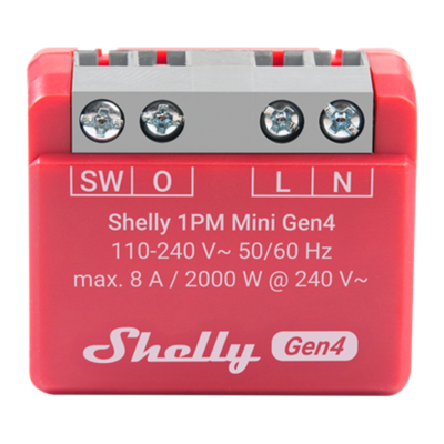 Shelly 1PM Mini Gen4 Wi-Fi Relay Switch with Power Metering view 1