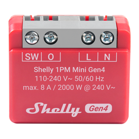 Shelly 1PM Mini Gen4 Wi-Fi Relay Switch with Power Metering