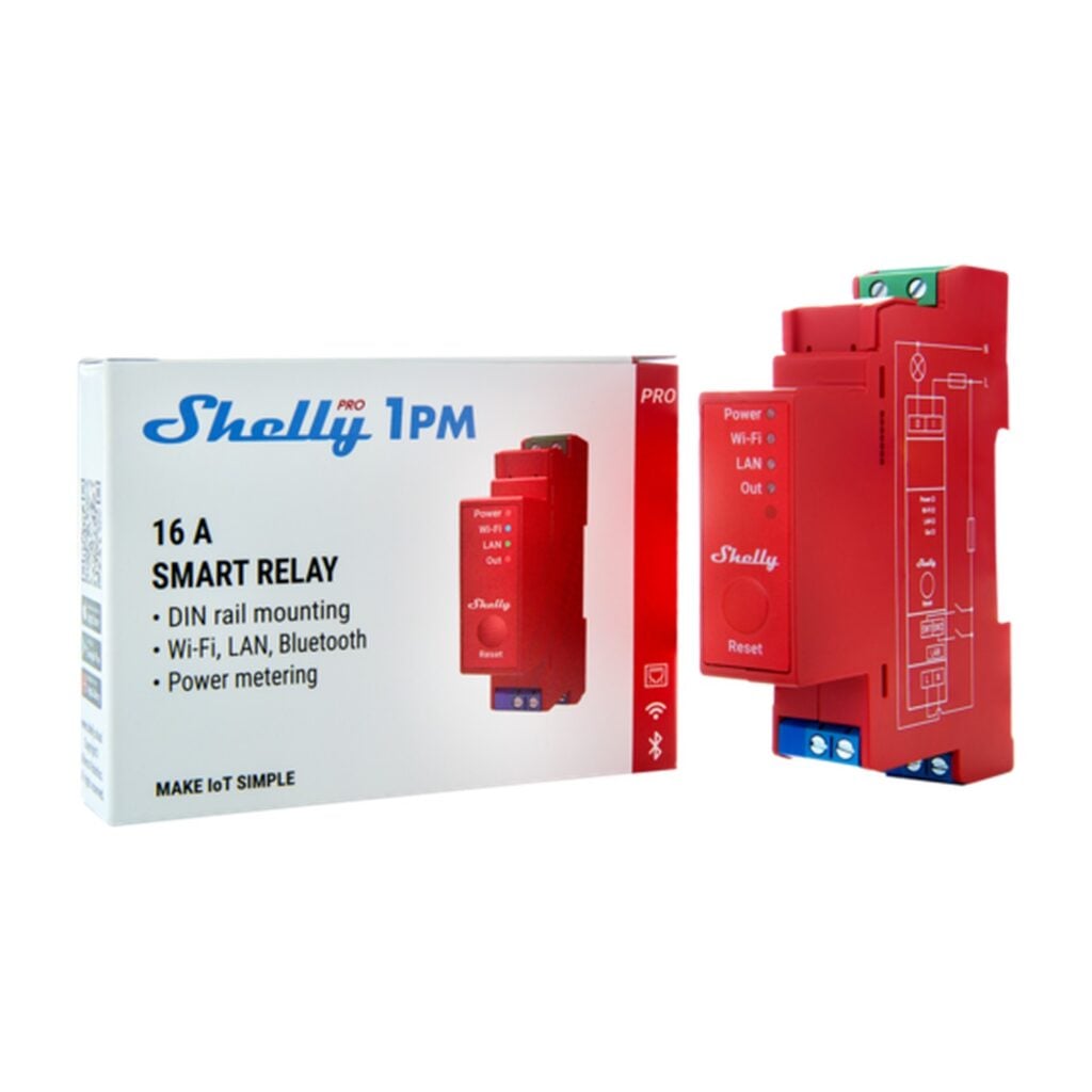 Shelly Pro 1PM DIN Rail Relay with Power Metering