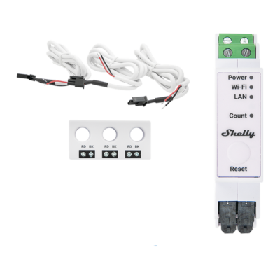 Shelly Pro 3EM-3CT63 3-Phase Energy Meter (63A clamps)