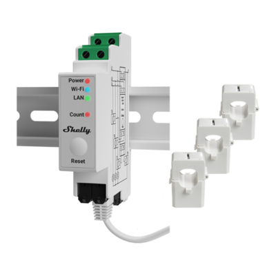 Shelly Pro 3EM 3-Phase Energy Meter (120A)