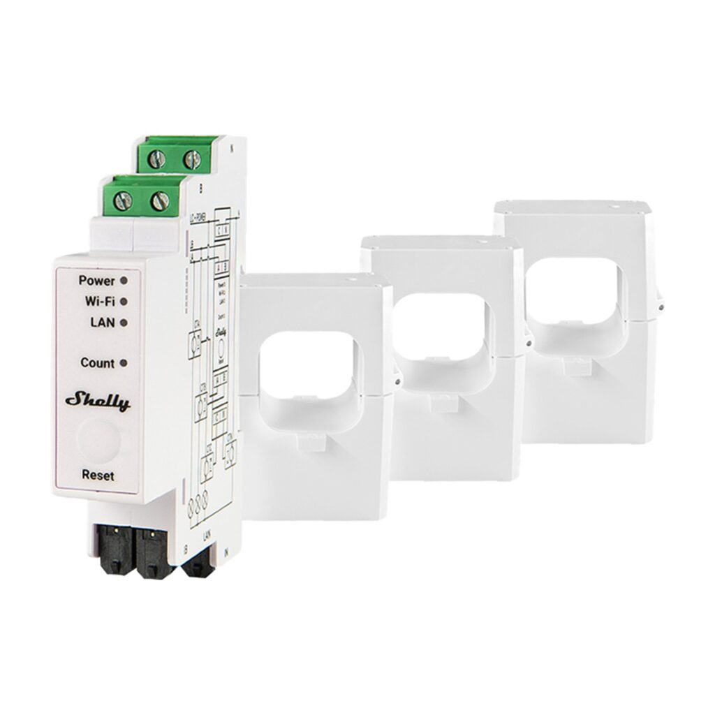 Shelly Pro 3EM 3-Phase Energy Meter (120A) view 3