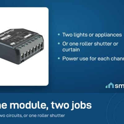 Shelly 2PM Gen4 two-channel relay module with power measurement