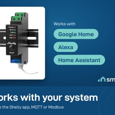 Shelly Pro 2PM works with Google Home, Alexa and Home Assistant