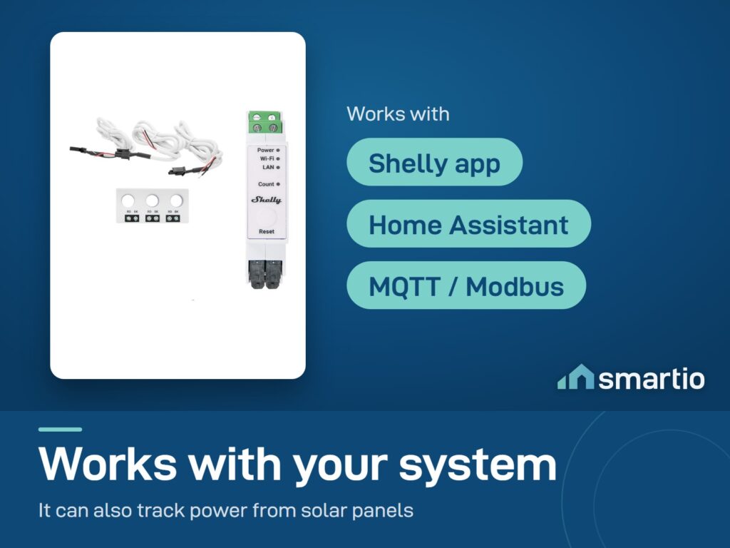 Shelly Pro 3EM works with the Shelly app, Home Assistant, MQTT and Modbus