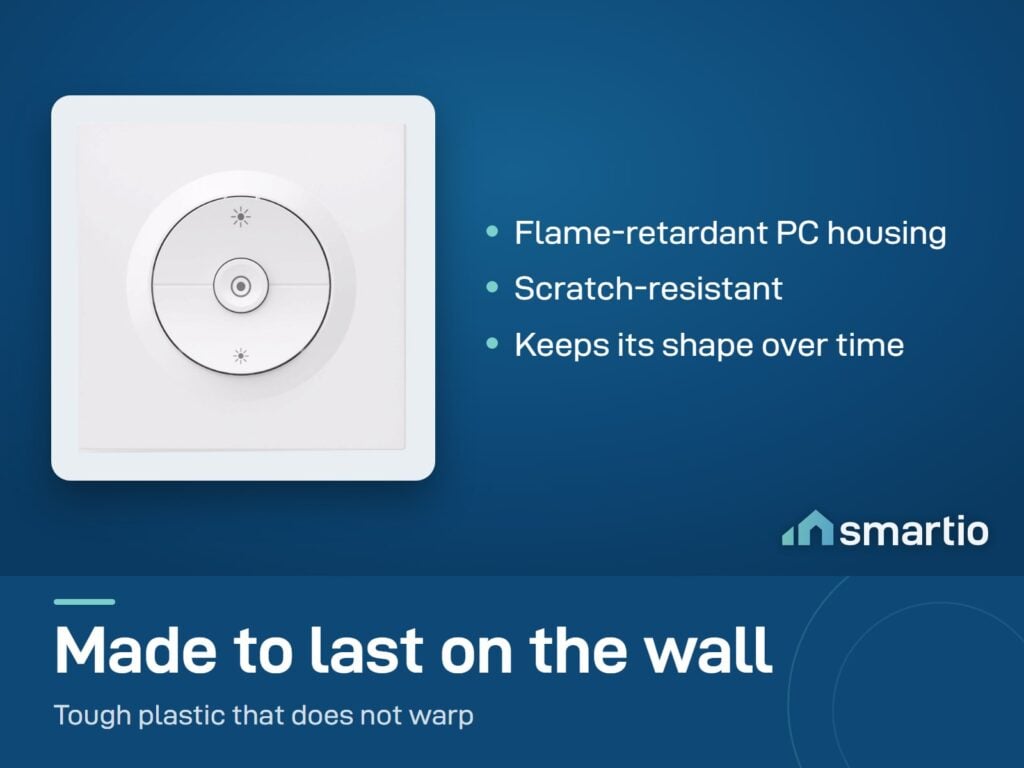 Sonoff Fusion EDIM faceplate made of flame-retardant, scratch-resistant PC that keeps its shape