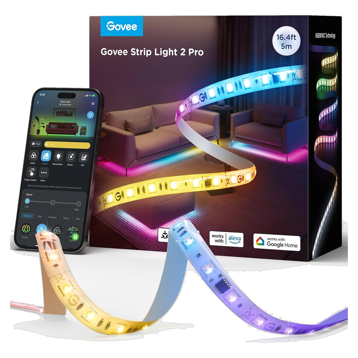 Govee RGBIC Strip Light 2 Pro - 5 meters