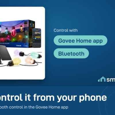 Govee Outdoor Solar String Lights are controlled over Bluetooth in the Govee Home app