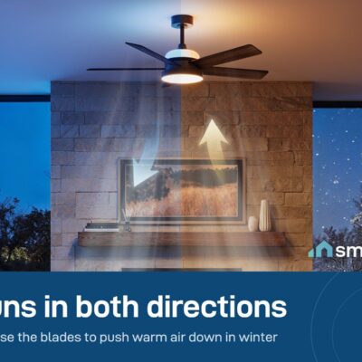 Govee Smart Ceiling Fan reversing airflow for summer cooling and winter warmth