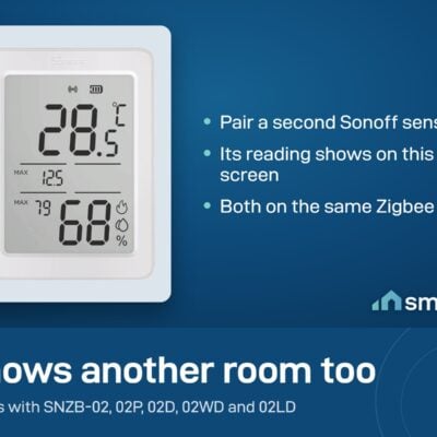 Sonoff AirGuard TH SNZB-02DR2 can show the reading of a second Sonoff Zigbee sensor on its own screen