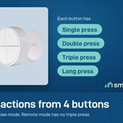 Sonoff Orb SNZB-01M has four buttons, each with single, double, triple and long press, for up to 16 scenes